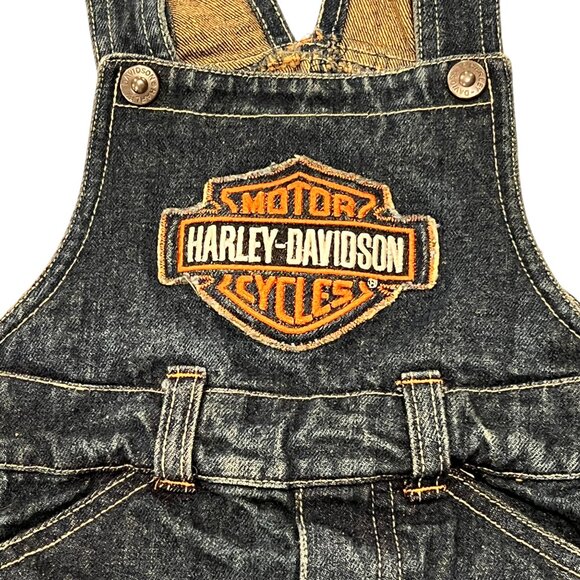 Harley-Davidson Baby Denim Shortalls, 18 mos - Picture 4 of 8